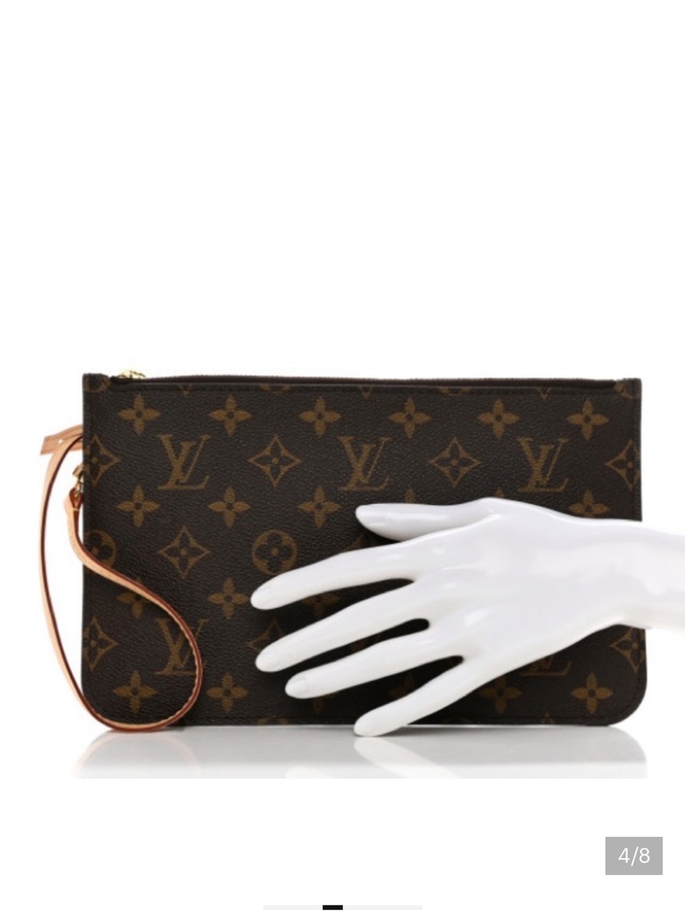 Authentic Louis Vuitton Neverfull GM beige lining wristlet